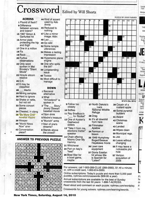 good answer nyt crossword